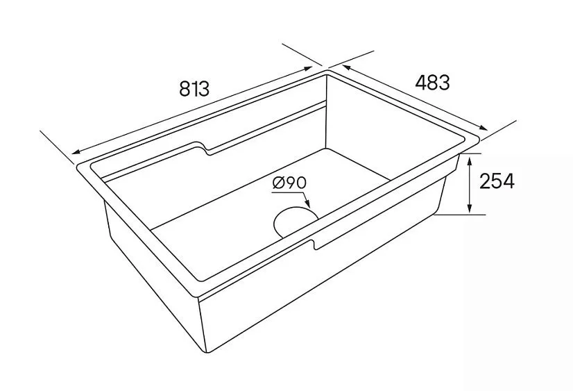 Кухонная мойка PAULMARK GLAMP UNO PM028148-WH