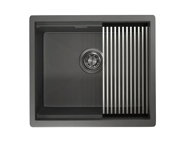 Кухонная мойка GRANULA KS-5045U графит матовый