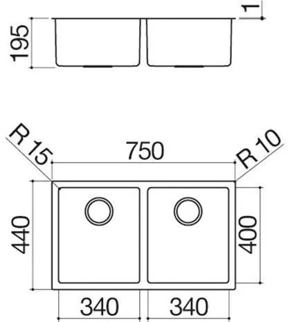 Кухонная мойка BARAZZA 1X842I