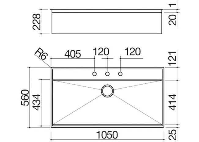 Кухонная мойка BARAZZA 1LFX101
