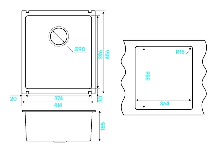 Кухонная мойка KUCHENSTERN SUBKERAM 45 кристальный белый