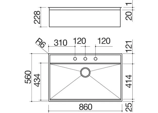 Кухонная мойка BARAZZA 1LFX91NK