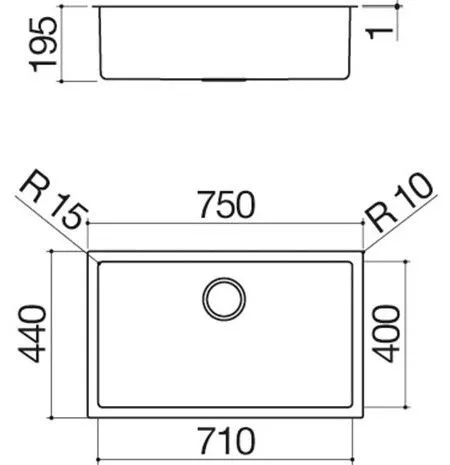Кухонная мойка BARAZZA 1X7040I