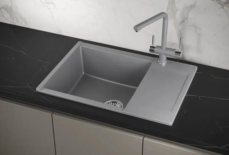 Кухонная мойка GRANULA ES-7003 алюминиум