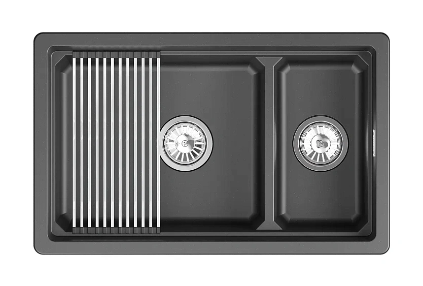 Кухонная мойка GRANULA KS-7304iU шварц