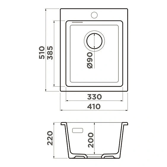 Кухонная мойка OMOIKIRI Omishima 41-WH Matt (4997547)