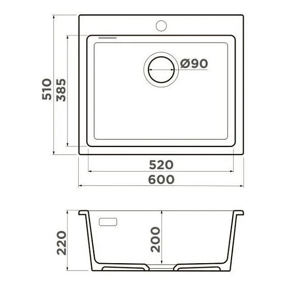 Кухонная мойка OMOIKIRI Omishima 60-DG Matt (4997544)