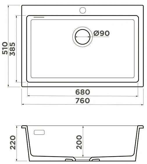 Кухонная мойка OMOIKIRI Omishima 76-WH Matt (4997551)