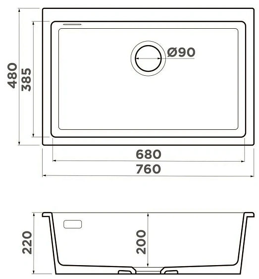 Кухонная мойка OMOIKIRI Omishima 76-U-DG Matt (4997571)