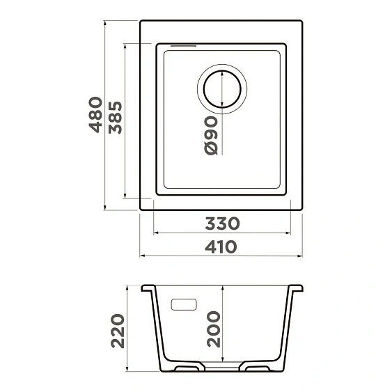 Кухонная мойка OMOIKIRI Omishima 41-U-CR Matt (4997569)