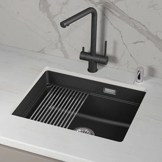 Кухонная мойка GRANULA KS-5501iU шварц