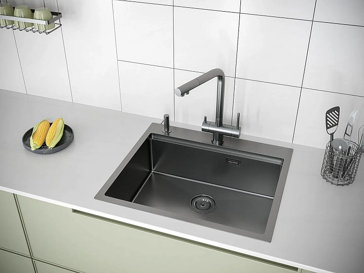 Кухонная мойка PAULMARK Brim-PRO PM705951-GM