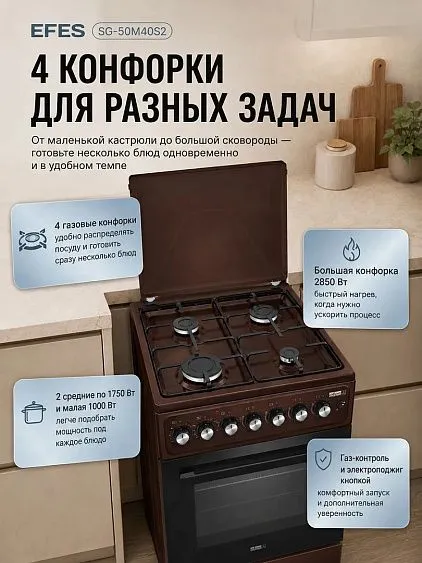 Плита EFES SG-50M40S2 BR