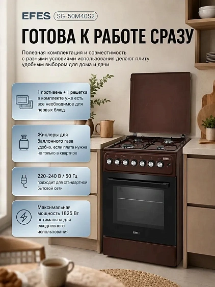 Плита EFES SG-50M40S2 BR