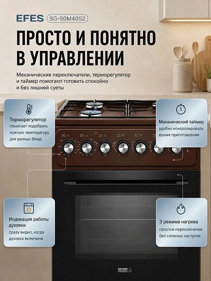Плита EFES SG-50M40S2 BR