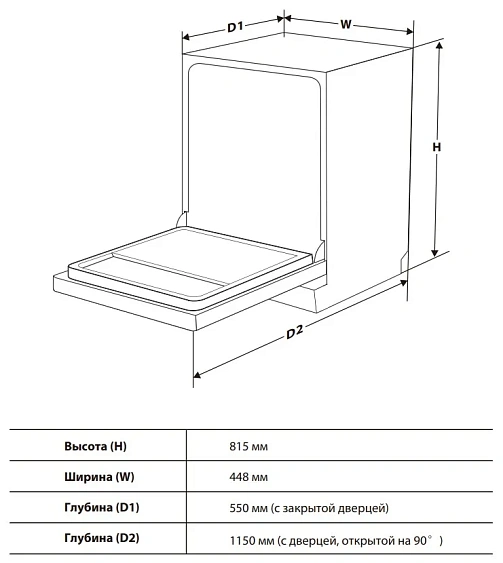 Посудомоечная машина TOSHIBA DW-10B2(B)-RU