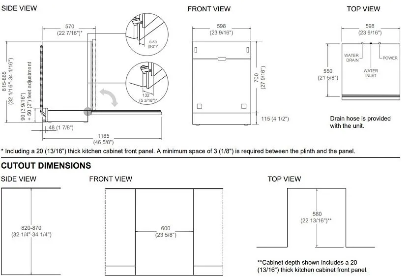 Посудомоечная машина BERTAZZONI DW60S3ICPDV