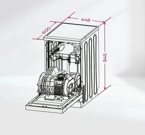 Посудомоечная машина LEX DW4562N WH