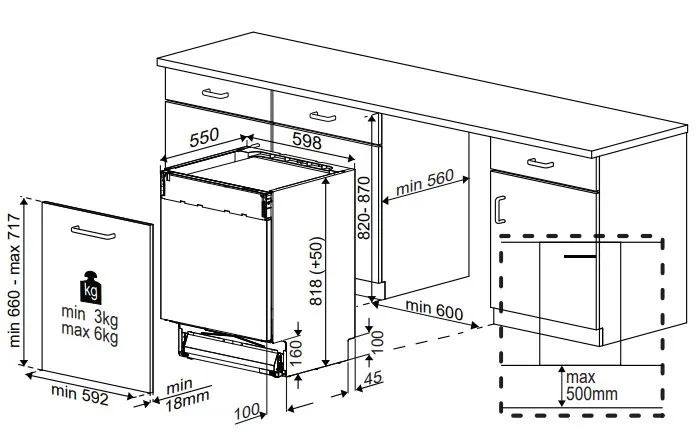 Посудомоечная машина HOTPOINT-ARISTON HI 5D69 AWSM