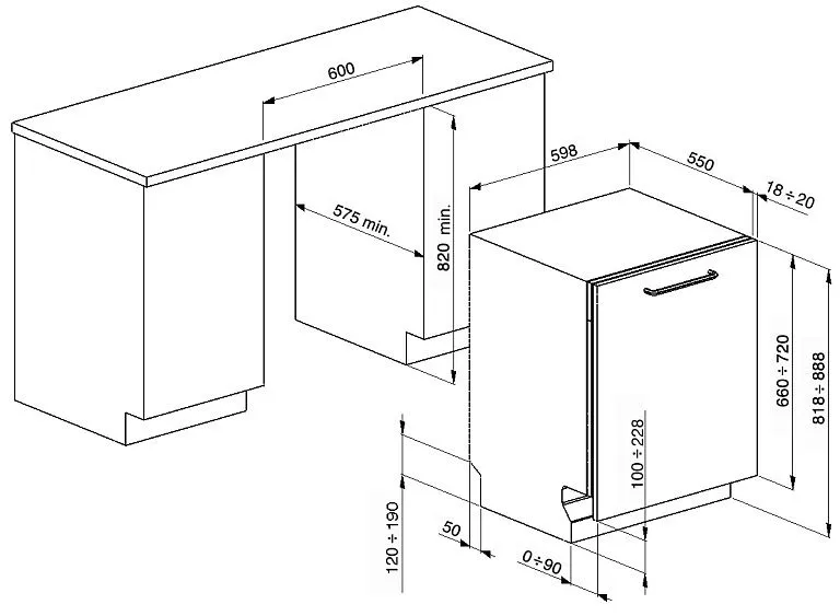 Посудомоечная машина SMEG ST65336L
