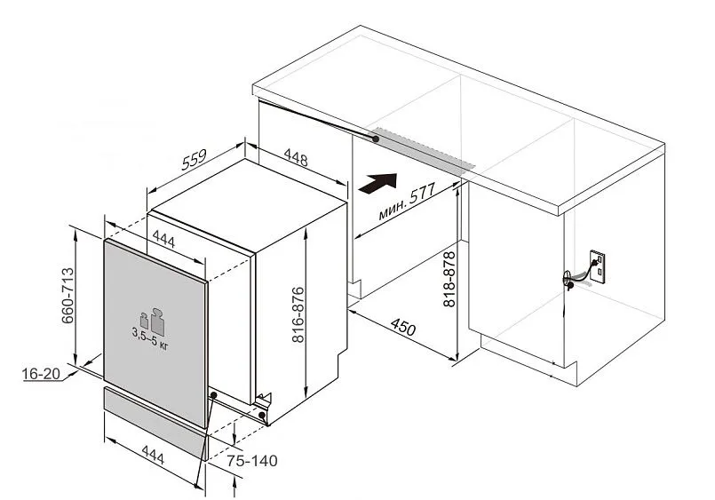 Посудомоечная машина CANDY CI 0A9E0B-08