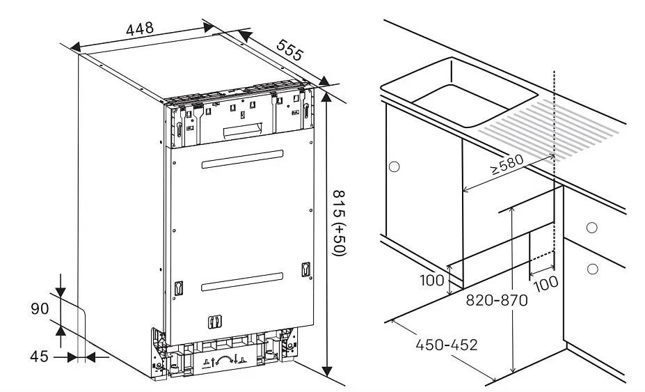 Посудомоечная машина LEX PM 4583А color Lux
