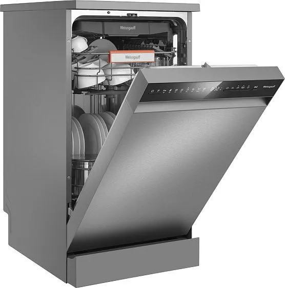 Посудомоечная машина WEISSGAUFF DW 4508 Inverter Autoopen Inox