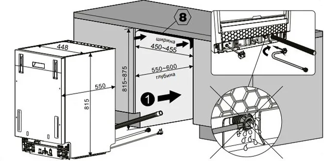 Посудомоечная машина MEFERI MDW4593 LUXE