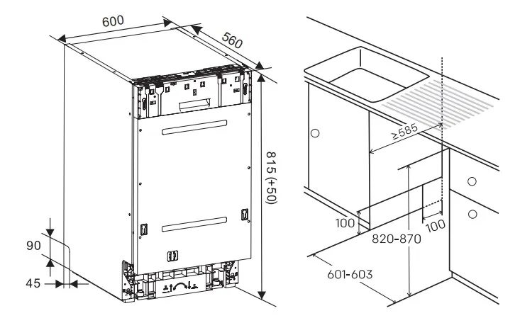 Посудомоечная машина LEX PM 6083А color Lux