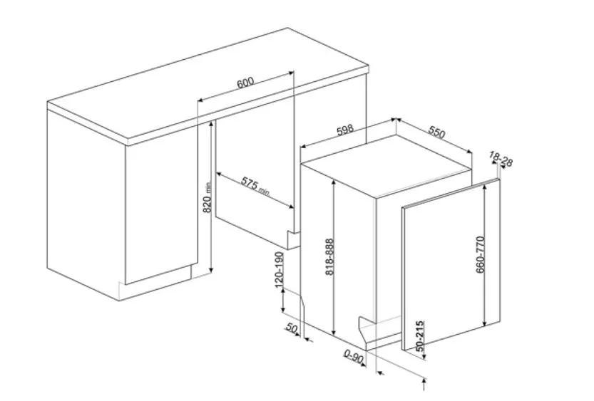 Посудомоечная машина SMEG STL5352C