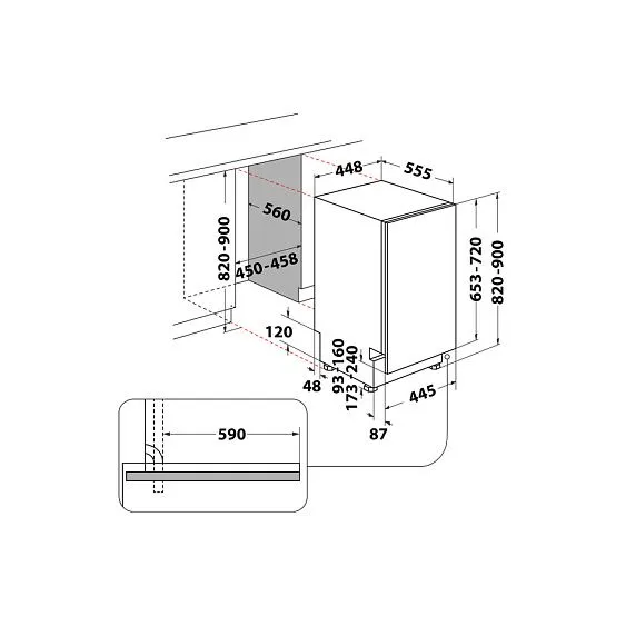 Посудомоечная машина WHIRLPOOL WSIC3M27