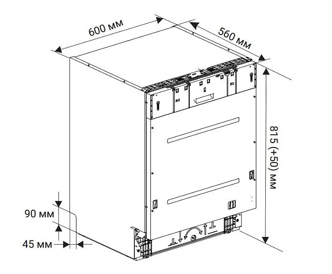 Посудомоечная машина WEISSGAUFF BDW 6138 Touch Inverter Autoopen Timer Floor