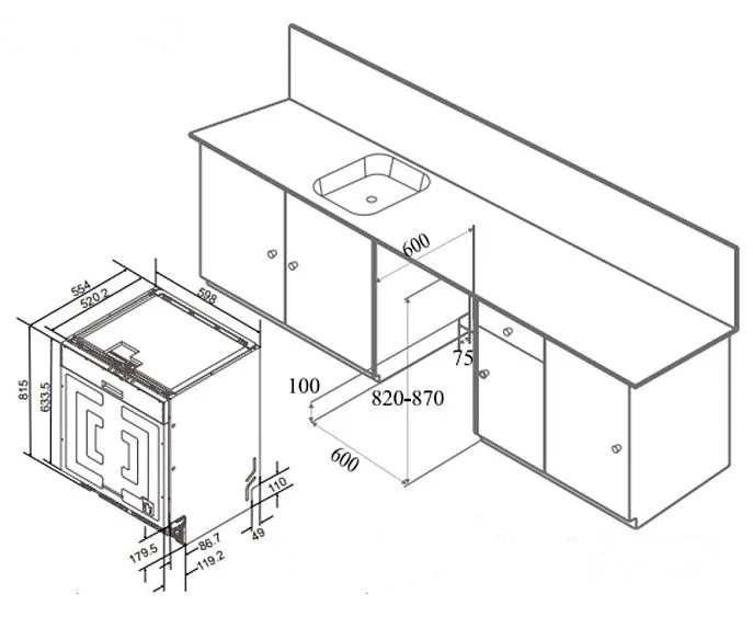 Посудомоечная машина MEFERI MDW6083 COMFORT