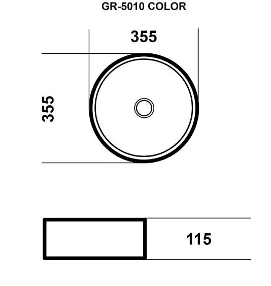 Раковина GROSSMAN GR-5010BBL