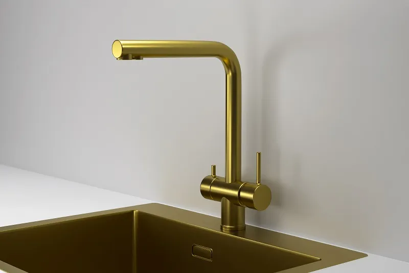 Смеситель GRANULA KS-7011 золото/сатин