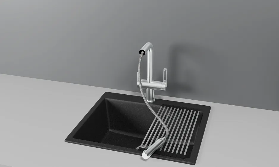 Смеситель GRANULA GR-8170 нержавеющая сталь