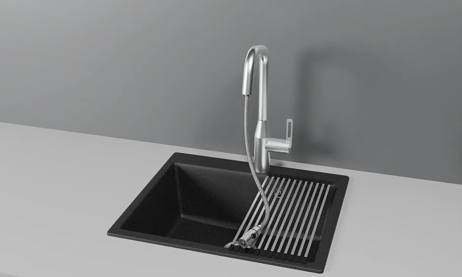 Смеситель GRANULA GR-8171 нержавеющая сталь