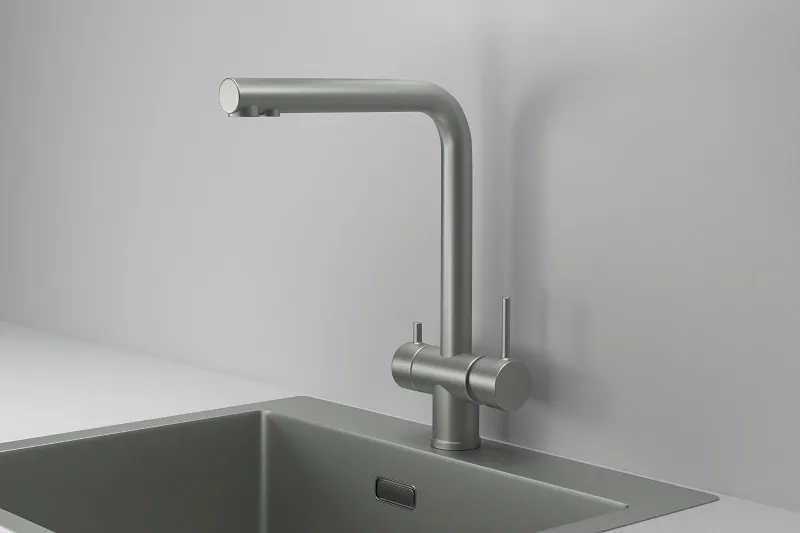 Смеситель GRANULA KS-7011 нержавеющая сталь