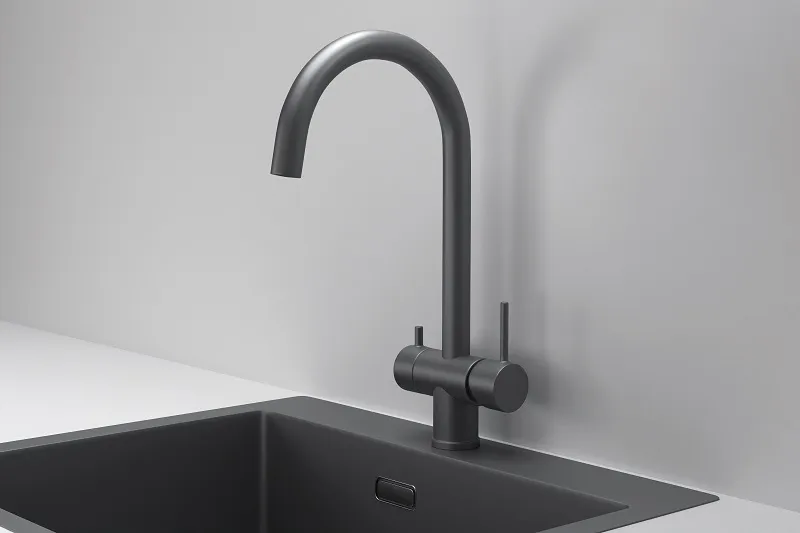 Смеситель GRANULA KS-7104 графит/матовый