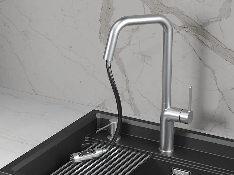 Смеситель GRANULA 9011 нержавеющая сталь