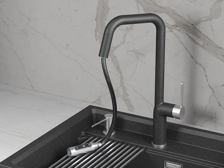 Смеситель GRANULA 9011 черный