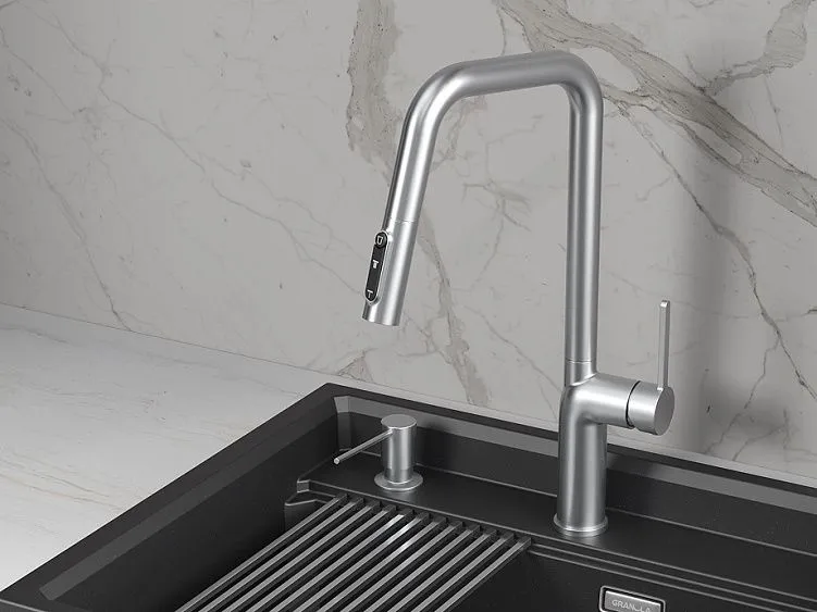 Смеситель GRANULA 9011 нержавеющая сталь