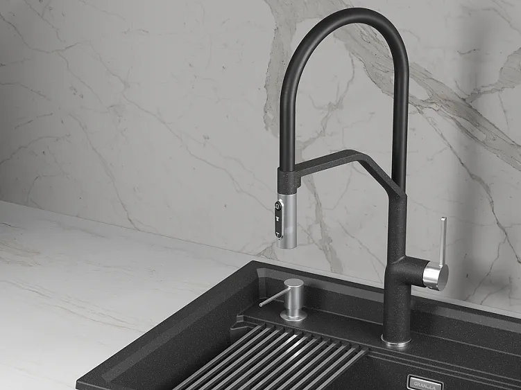 Смеситель GRANULA 9012 черный