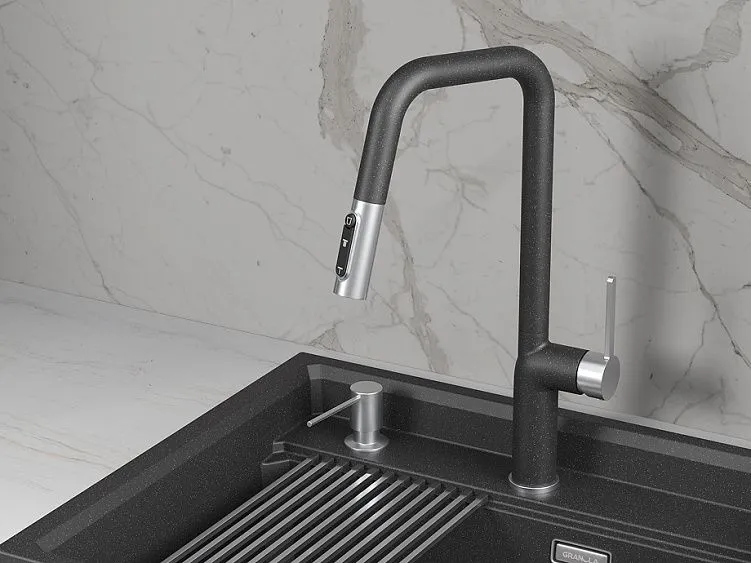 Смеситель GRANULA 9011 черный