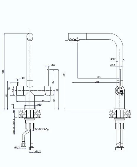 Смеситель RIVELATO Lugano nero oro