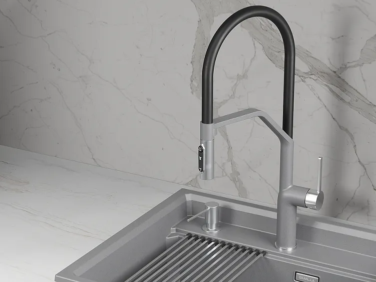 Смеситель GRANULA 9012 алюминиум