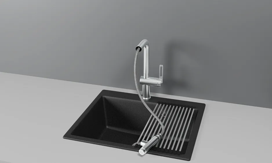 Смеситель GRANULA GR-8169 нержавеющая сталь