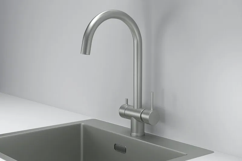 Смеситель GRANULA KS-7104 сталь матовая