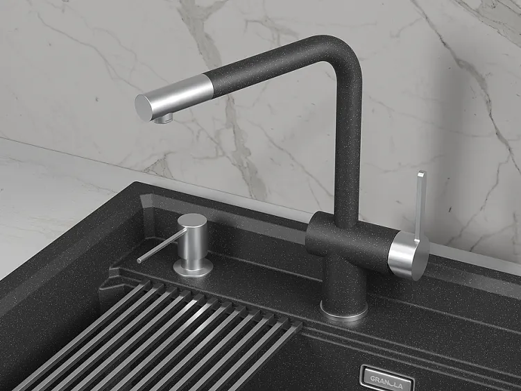 Смеситель GRANULA 5017 черный