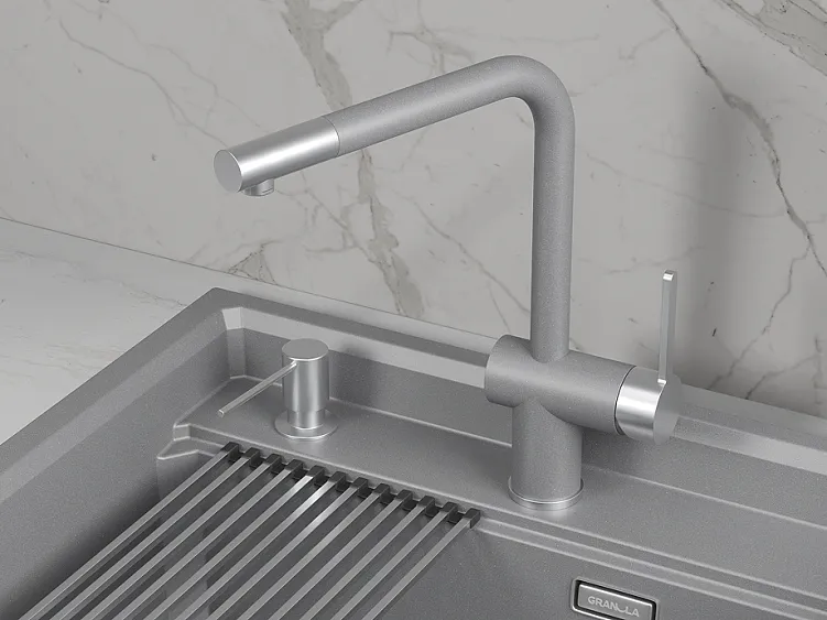 Смеситель GRANULA 5017 алюминиум